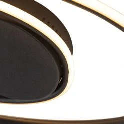 Brandneu ❤️ QAZQA Design Deckenleuchte schwarz inkl. LED 3-stufig dimmbar - Rowan 🔔 21 Brandneu ❤️ QAZQA Design Deckenleuchte schwarz inkl. LED 3-stufig dimmbar - Rowan 🔔 -Deckenleuchten Verkaufs-Shop 7956 99068 7