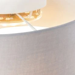 Am billigsten 😍 QAZQA Deckenleuchte grau 30 cm inkl. LED - Drum LED 🌟 -Deckenleuchten Verkaufs-Shop 7983 93870 4