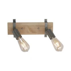 Brandneu 😍 Paul Neuhaus Wandleuchte Holz mit Stahl 2-Licht verstellbar - Maris ⭐ -Deckenleuchten Verkaufs-Shop 7987 103778 2