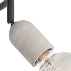 Auslauf 🎉 QAZQA Pafond Spot schwarz mit Beton 3-Licht - Pedra 🧨 -Deckenleuchten Verkaufs-Shop 7988 103167 3