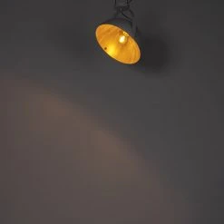 Bestes Angebot 👏 QAZQA Industrielle Deckenleuchte weiß mit gold neigbar - Magna 💯 -Deckenleuchten Verkaufs-Shop 7994 105334 14