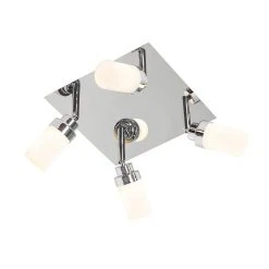 Blitzangebot ✨ QAZQA Moderne badkamer spot staal 4-lichts IP44 - Japie 🎁 -Deckenleuchten Verkaufs-Shop 8003 105908 5