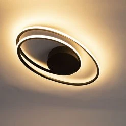 Brandneu ❤️ QAZQA Design Deckenleuchte schwarz inkl. LED 3-stufig dimmbar - Rowan 🔔 26 Brandneu ❤️ QAZQA Design Deckenleuchte schwarz inkl. LED 3-stufig dimmbar - Rowan 🔔 -Deckenleuchten Verkaufs-Shop 8004 99068 12