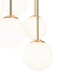 Am billigsten ✔️ QAZQA Moderne Deckenleuchte Gold mit Opalglas 9 Lichter - Athens 🔔 -Deckenleuchten Verkaufs-Shop 8014 105252 4