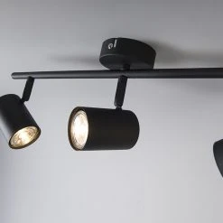 Brandneu 🎁 QAZQA Industriestrahler schwarz kippbar - Jeana 3 👍 -Deckenleuchten Verkaufs-Shop 8018 93287 6