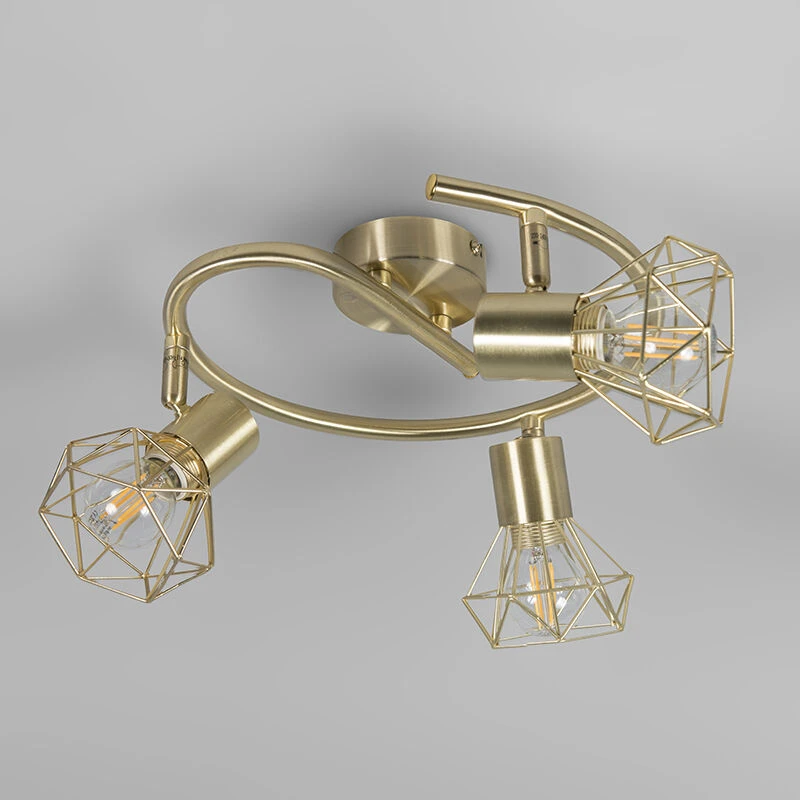 Rabatt ✔️ QAZQA Art Deco Spot Messing dreh- und neigbar - Mosh 3 👍 9 Rabatt ✔️ QAZQA Art Deco Spot Messing dreh- und neigbar - Mosh 3 👍 – Bild 9