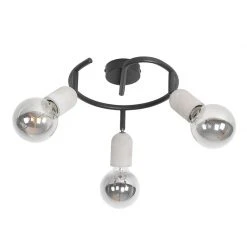 Auslauf 🎉 QAZQA Pafond Spot schwarz mit Beton 3-Licht - Pedra 🧨 -Deckenleuchten Verkaufs-Shop 8041 103167 13