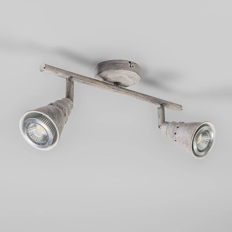 Bestpreis 😉 QAZQA Decken- und Wandstrahler grau drehbar - Coney 2 😉 10 Bestpreis 😉 QAZQA Decken- und Wandstrahler grau drehbar - Coney 2 😉 – Bild 10