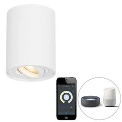 Auslauf ✨ QAZQA Smart plafondspot wit verstelbaar incl. Wifi GU10 - Rondoo up 🔔