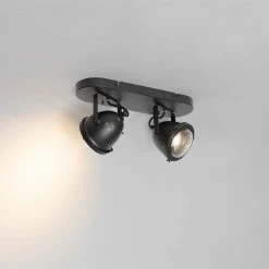 Rabatt ❤️ QAZQA Industriële spot zwart verstelbaar 2-lichts - Emado 😀 -Deckenleuchten Verkaufs-Shop 8068 105752 13