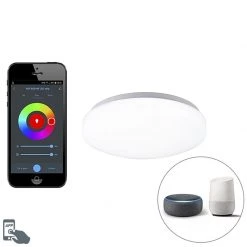 Aktion 😍 Calex Moderne smarte Deckenleuchte weiß inkl. LED mit App - Marti 😀