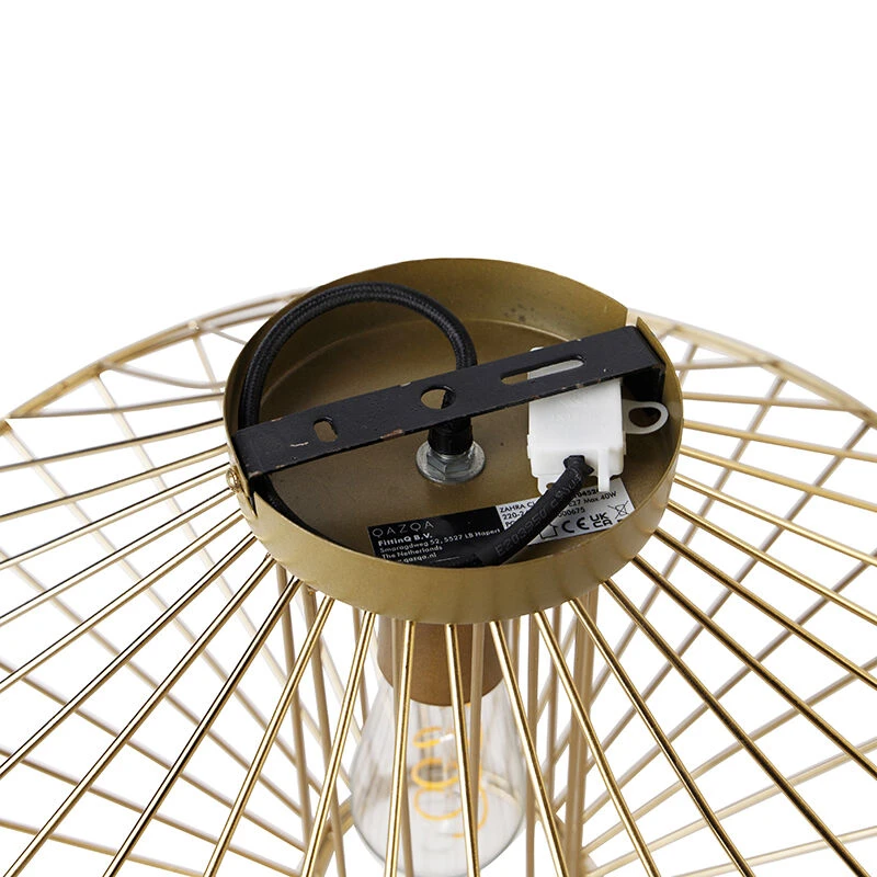 Auslauf 🌟 QAZQA Design-Deckenleuchte Gold - Zahra 👍 9 Auslauf 🌟 QAZQA Design-Deckenleuchte Gold - Zahra 👍 – Bild 9