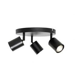 Brandneu 🎉 QAZQA Moderne plafondlamp zwart verstelbaar rond 3-lichts - Java 💯 -Deckenleuchten Verkaufs-Shop 8109 105843 7