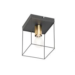 Beste Bewertungen von ⌛ QAZQA Minimalistische plafondlamp zwart met goud - Kodi 🎁 -Deckenleuchten Verkaufs-Shop 8127 105604 5