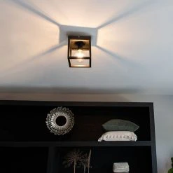 Rabatt 🔔 QAZQA Industrielle Deckenleuchte schwarz - Käfig 1 🎉