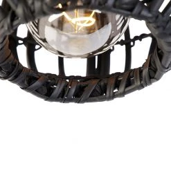 Rabatt 🎉 QAZQA Ländliche Deckenlampe schwarz 25 cm - Canna 🛒 -Deckenleuchten Verkaufs-Shop 8138 104271 5