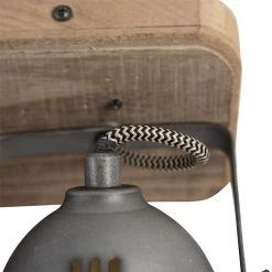 Beste Bewertungen von 😍 QAZQA Industriespot Stahl mit Holz kippbar 2-Licht - Emado 🛒 -Deckenleuchten Verkaufs-Shop 8160 96669 4