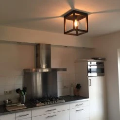 Brandneu 🌟 QAZQA Industrielle Deckenleuchte schwarz - Big Cage 2 😍 -Deckenleuchten Verkaufs-Shop 8161 98922 1