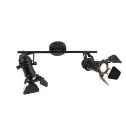 Aktion 🔔 QAZQA Industriestrahler schwarz 2-Licht mit Ventilen - Film 🎉