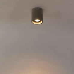 Billig 🤩 QAZQA Ländlicher runder Aufbaustraher Beton - Deep 🌟 -Deckenleuchten Verkaufs-Shop 8174 95023 10