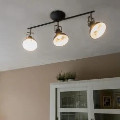 Rabatt ✨ QAZQA Drehbarer und neigbarer Industriestrahler in Anthrazit - Tommy 3 🌟