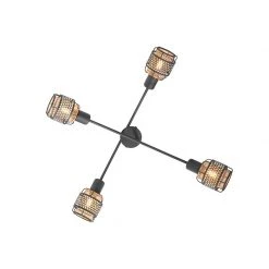 Rabatt 😀 QAZQA Design-Deckenleuchte Schwarz mit Gold 4-flammig - Noud 🤩 28 Rabatt 😀 QAZQA Design-Deckenleuchte Schwarz mit Gold 4-flammig - Noud 🤩 -Deckenleuchten Verkaufs-Shop 8188 105050 12