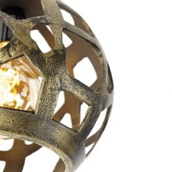 Billig 🌟 QAZQA Industrielle Deckenlampe Antikgold - Bobby 🌟 -Deckenleuchten Verkaufs-Shop 8188 105071 2