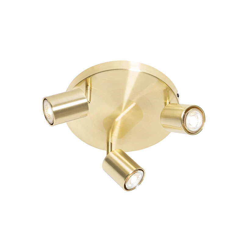 Bestes Angebot 🛒 QAZQA Moderne plafondlamp messing verstelbaar rond 3-lichts - Java ✔️ 7 Bestes Angebot 🛒 QAZQA Moderne plafondlamp messing verstelbaar rond 3-lichts - Java ✔️ – Bild 7