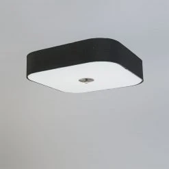 Neu 🌟 QAZQA Deckenleuchte quadratisch schwarz 50 cm - Drum deluxe Jute 🌟 -Deckenleuchten Verkaufs-Shop 8204 91185 7