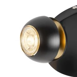 Angebote ⭐ QAZQA Moderner Spot 3-Flammig schwarz mit goldener Innenseite - Buell Deluxe 🌟 -Deckenleuchten Verkaufs-Shop 8235 97928 6