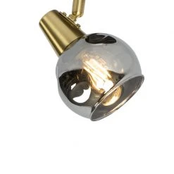 Angebote 🎉 QAZQA Art Deco Spot Gold mit Rauchglas - Vidro 😉 -Deckenleuchten Verkaufs-Shop 8243 102482 4