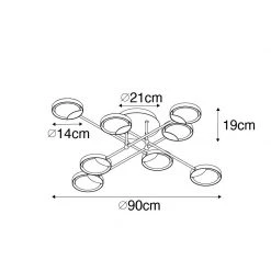 Coupon 💯 QAZQA Deckenleuchte schwarz inkl. LED 3-Stufen dimmbar 8 Lichter - Patrick 👍 20 Coupon 💯 QAZQA Deckenleuchte schwarz inkl. LED 3-Stufen dimmbar 8 Lichter - Patrick 👍 -Deckenleuchten Verkaufs-Shop 8258 104518 4
