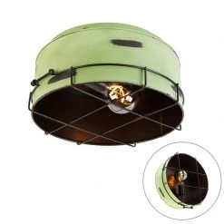 Besorgen 🤩 QAZQA Industrielle Deckenleuchte grün 35 cm - Barril 😉