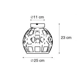 Billig 🌟 QAZQA Industrielle Deckenlampe Antikgold - Bobby 🌟 -Deckenleuchten Verkaufs-Shop 8277 105071 3