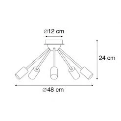 Beste Bewertungen von 👍 QAZQA Art Deco Deckenleuchte schwarz 5-flammig - Facil 😉 -Deckenleuchten Verkaufs-Shop 8279 104040 4