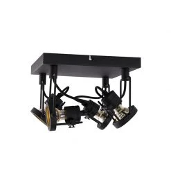 Schlussverkauf ⭐ QAZQA Industriespot schwarz 4-flammig - Suplux ⭐ -Deckenleuchten Verkaufs-Shop 8285 103064 8