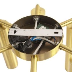 Neu 👍 QAZQA Art Deco Deckenleuchte Gold 6-flammig -Tubi 😀 -Deckenleuchten Verkaufs-Shop 8298 97758 9