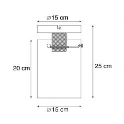 Bestpreis 🤩 QAZQA Design Deckenleuchte schwarz mit Rauchglas - Kuppel ❤️ -Deckenleuchten Verkaufs-Shop 8299 102215 3