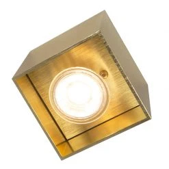 Angebote 🥰 QAZQA Moderner Aufbaustrahler Gold - Qubo 1 🛒 -Deckenleuchten Verkaufs-Shop 8308 94358 7