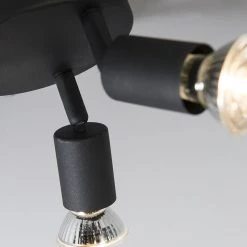 Neu ❤️ QAZQA Deckenstrahler im Industriedesign schwarz schwenkbar rund - Jeany 3 ❤️ -Deckenleuchten Verkaufs-Shop 8323 93277 8