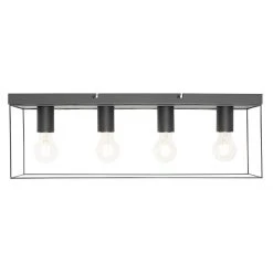 Bester Verkauf ⭐ QAZQA Minimalistische plafondlamp zwart 4-lichts - Kodi 🌟 -Deckenleuchten Verkaufs-Shop 8341 105602 6