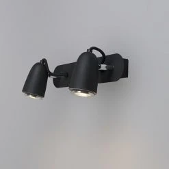 Neu 🌟 QAZQA Retro Spot schwarz schwenk- und neigbar - Taza 2 🔥 -Deckenleuchten Verkaufs-Shop 8369 91234 6