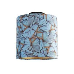 Coupon 💯 QAZQA Deckenleuchte mit Schirm Schmetterling 25 cm - Combi schwarz 👍 -Deckenleuchten Verkaufs-Shop 8376 98631 9