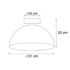 Budget 💯 QAZQA Industriedeckenleuchte rostbraun 35 cm - Magna Classic ❤️ -Deckenleuchten Verkaufs-Shop 8377 94515 3