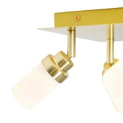 Rabatt 😀 QAZQA Moderne badkamer spot messing 4-lichts IP44 - Japie 😉 -Deckenleuchten Verkaufs-Shop 8408 105916 2