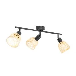 Brandneu 🎉 QAZQA Orientalischer Spot schwarz mit Bambus 3-flammig - Rayan 👏 17 Brandneu 🎉 QAZQA Orientalischer Spot schwarz mit Bambus 3-flammig - Rayan 👏 -Deckenleuchten Verkaufs-Shop 8410 105626 5