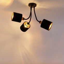 Neu 🎉 QAZQA Moderne Deckenleuchte schwarz mit Schirm schwarz 3-flammig - Merwe 🤩 21 Neu 🎉 QAZQA Moderne Deckenleuchte schwarz mit Schirm schwarz 3-flammig - Merwe 🤩 -Deckenleuchten Verkaufs-Shop 8424 104941 9