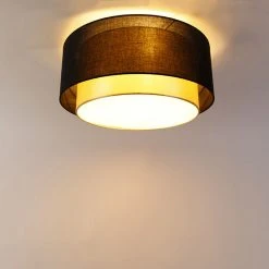 Besorgen 🔔 QAZQA Moderne Deckenleuchte schwarz mit gold 50 cm 3-flammig - Drum Duo 🔔 16 Besorgen 🔔 QAZQA Moderne Deckenleuchte schwarz mit gold 50 cm 3-flammig - Drum Duo 🔔 -Deckenleuchten Verkaufs-Shop 8427 104413 7