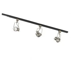 Bester Verkauf 👏 QAZQA Schienensystem mit 3 Spots 1-phasig schwarz mit Stahl - Suplux 🧨 -Deckenleuchten Verkaufs-Shop 8430 94920 8