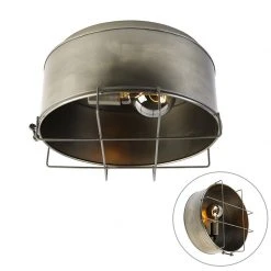 Großhandel 🔔 QAZQA Industrielle Deckenlampe grau 35 cm - Barril 👍